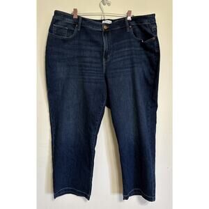 Lane Bryant Flex Magic Waistband Signature Fit Mid Rise Straight Ankle Jeans 22
